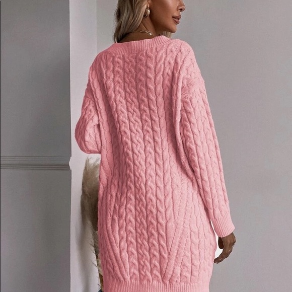 Shein Cable Knit Sweater Dress Medium - Picture 7 of 7